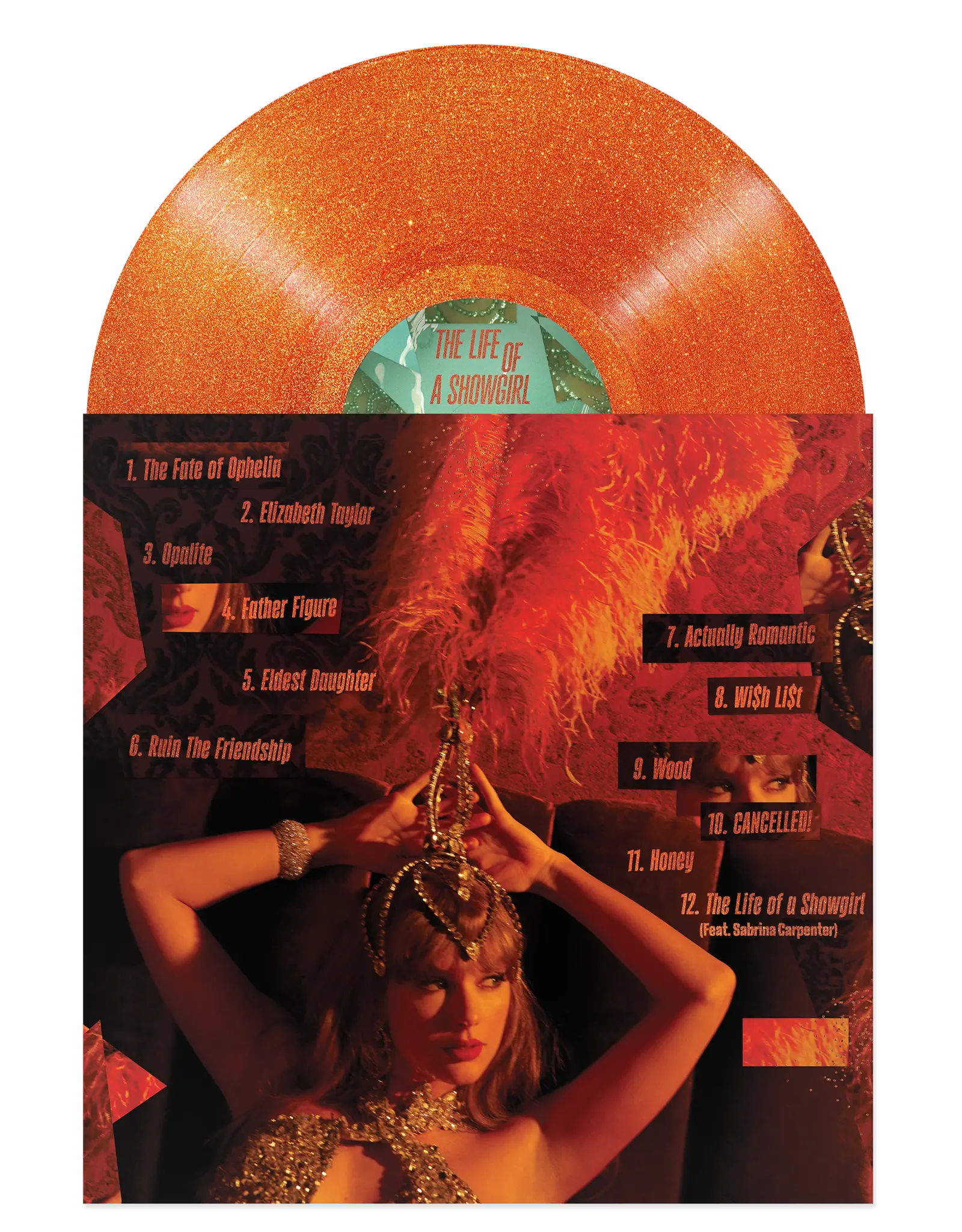 Taylor Swift - The Life Of A Showgirl: Sweat & Vanilla Perfume (Orange Glitter Vinyl)