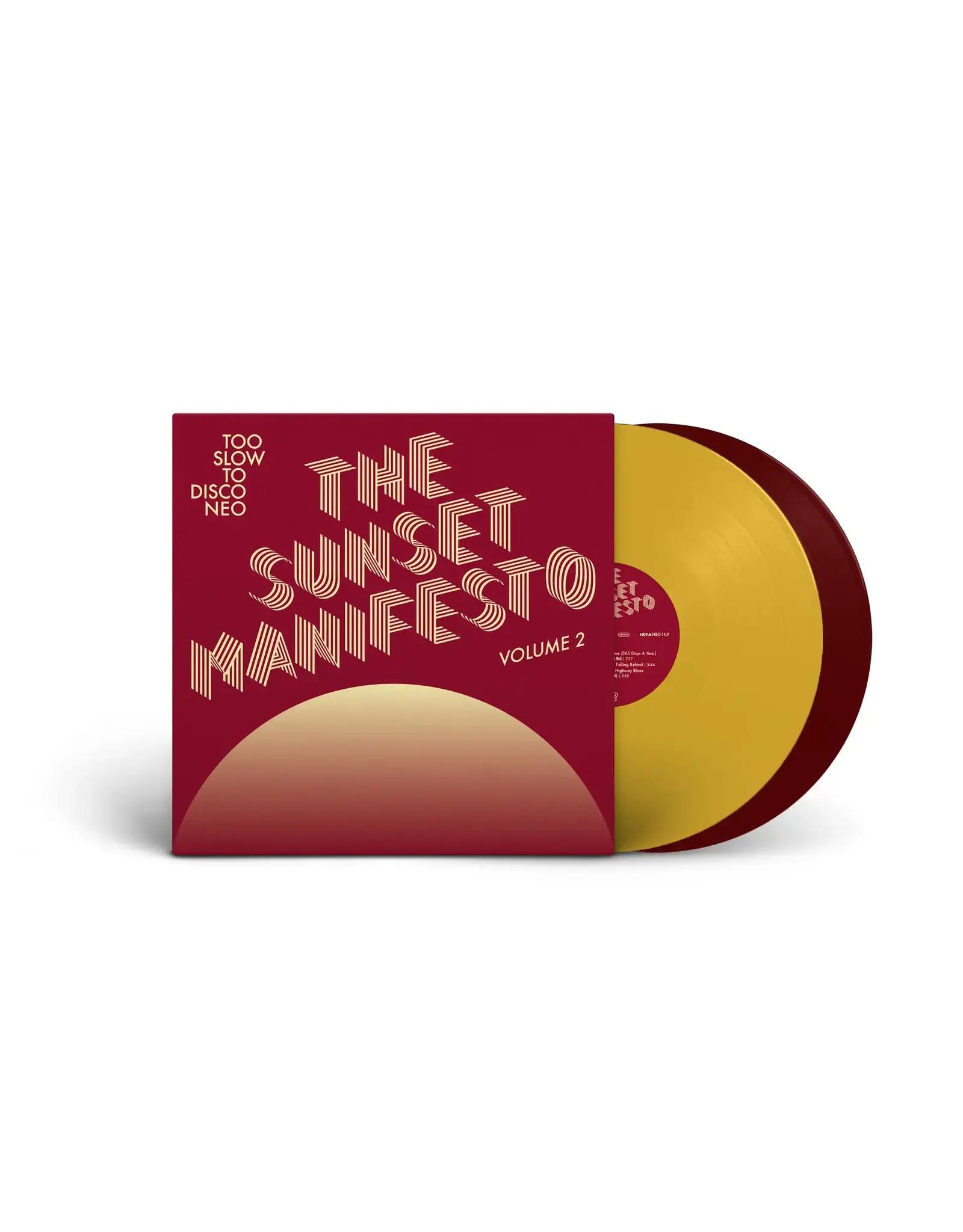 Various - Too Slow To Disco Neo: The Sunset Manifesto Volume 2 (Yellow & Oxblood Vinyl)