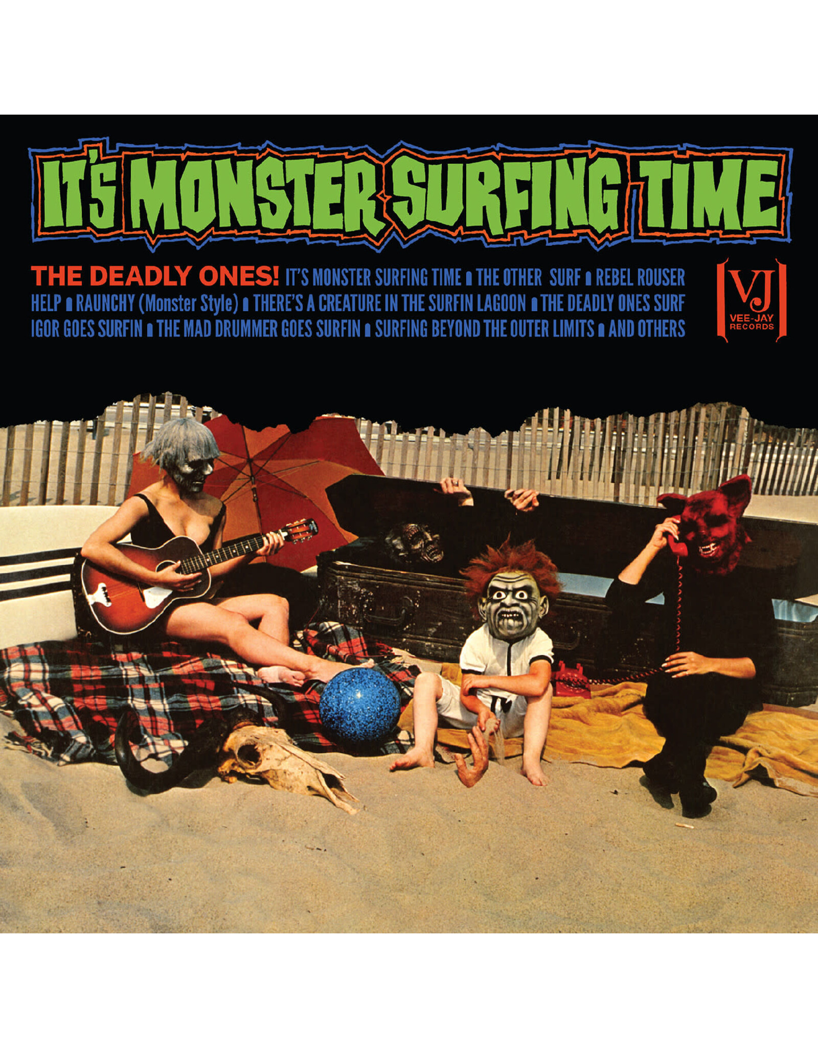 The Deadly Ones - It's Monster Surfing Time (Exclusive Pumpkin Vinyl)