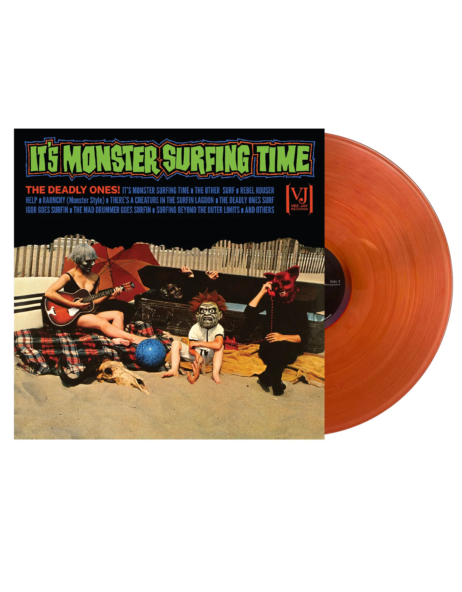 The Deadly Ones - It's Monster Surfing Time (Exclusive Pumpkin Vinyl)
