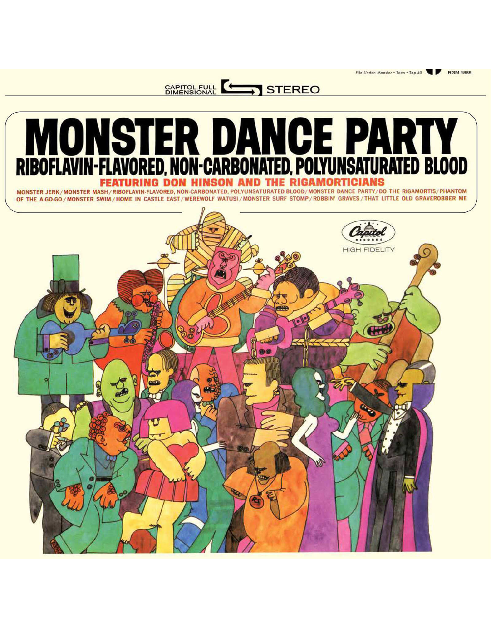Don Hinson & The Rigamorticians - Monster Dance Party (Black & Orange Splatter Vinyl)