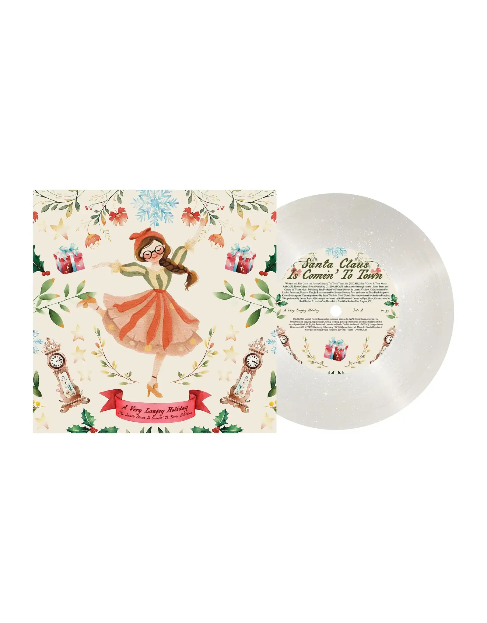Laufey - A Very Laufey Holiday: The Santa Claus Is Comin' To Town Edition (7" White Vinyl)