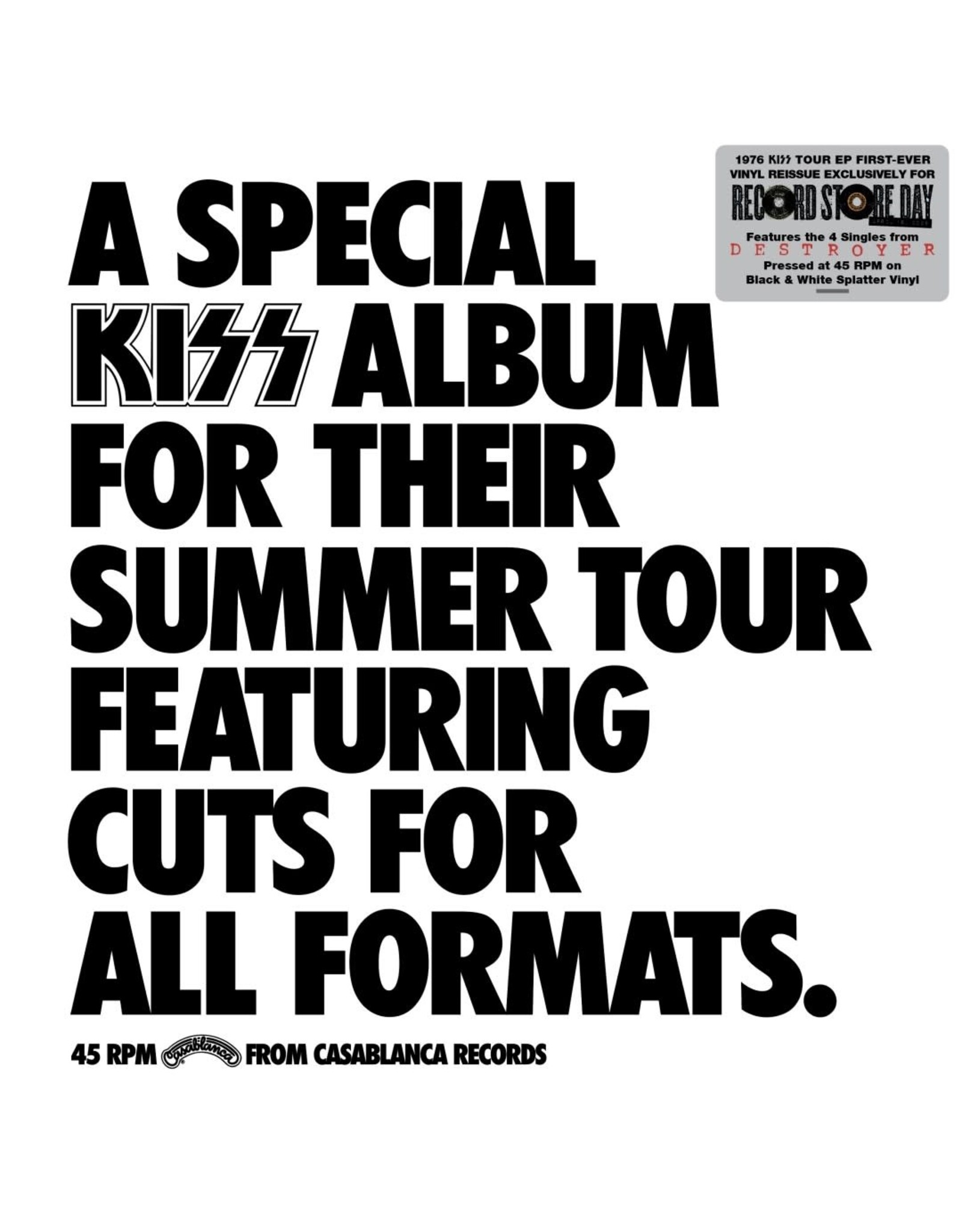 KISS - A Special KISS Tour Album (Record Store Day) [Black & White Splatter Vinyl]