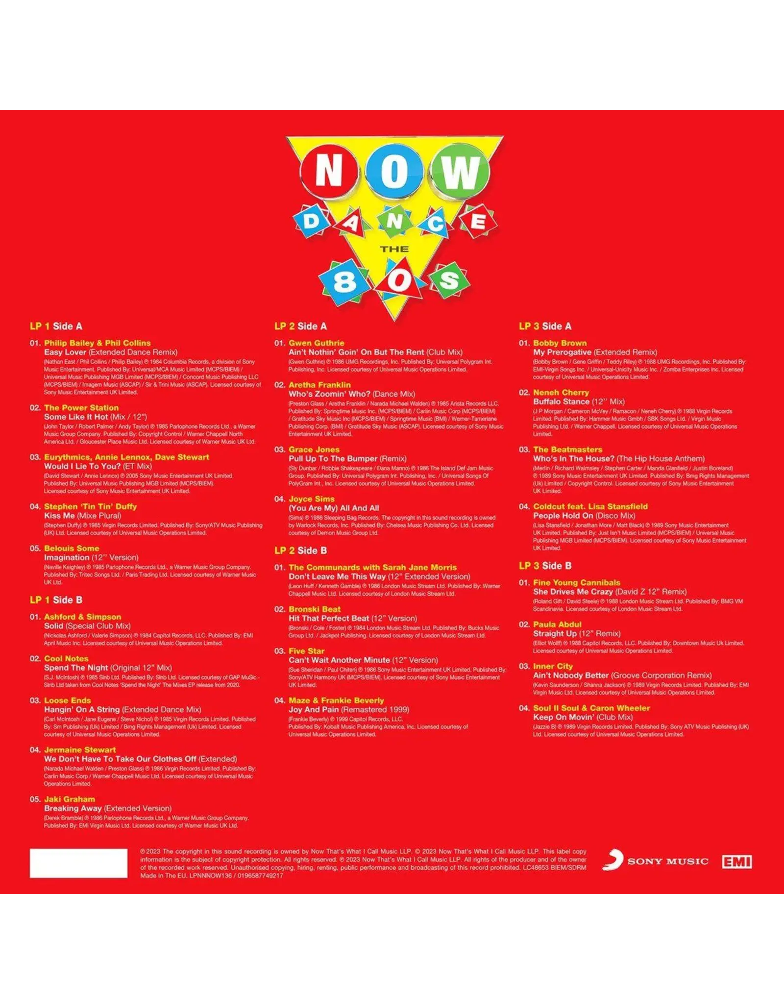 Various Artists - Now Dance: The 80s [3LP] (Red Vinyl)