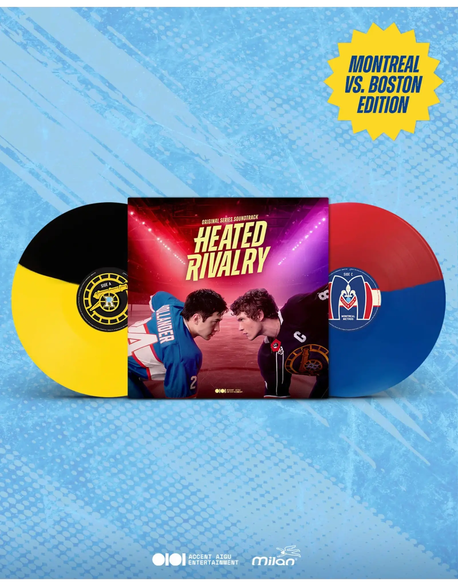 Various - Heated Rivalry (Music From The Series) [Montreal Metros Blue / Red & Boston Raiders Black / Yellow Vinyl)