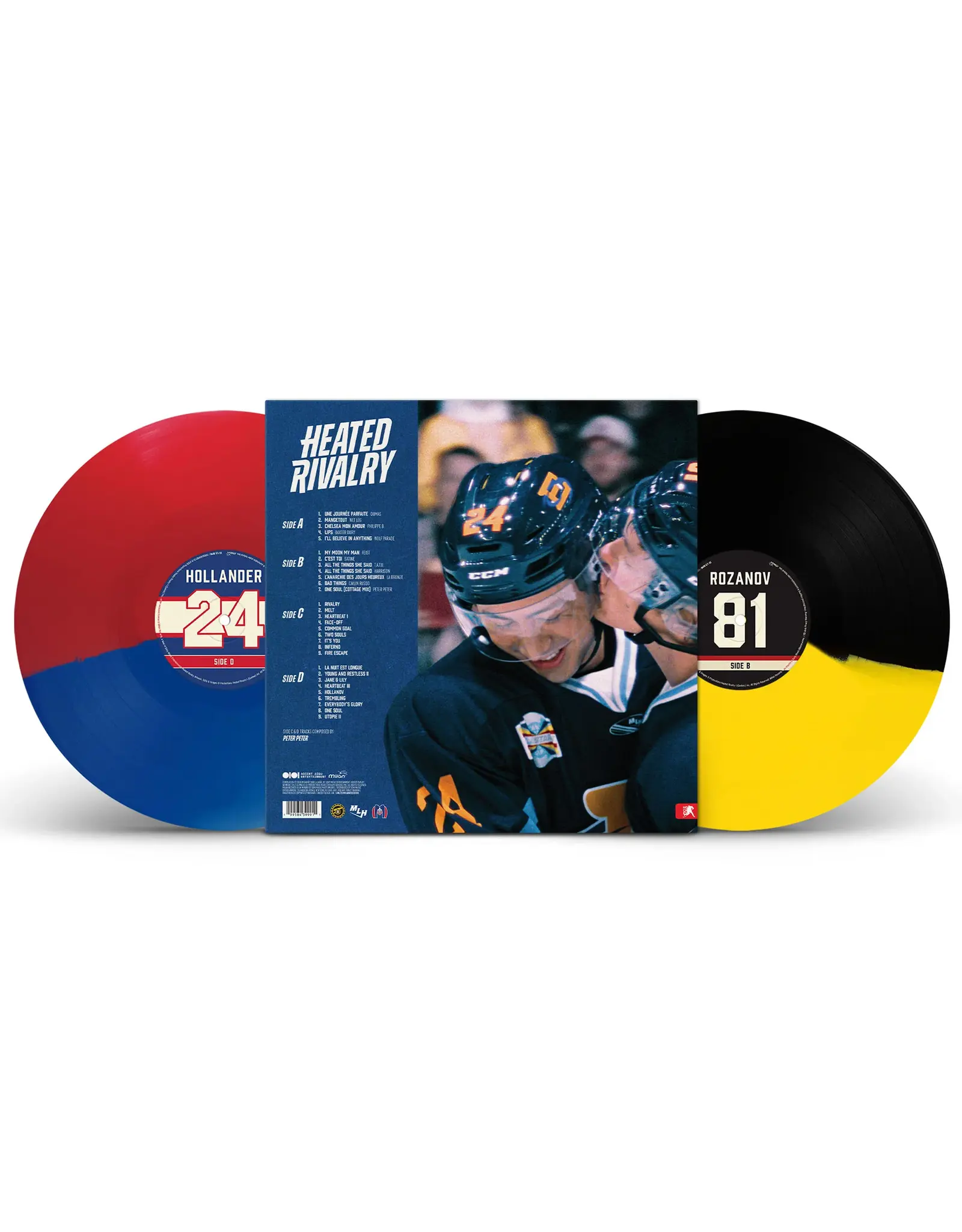 Various - Heated Rivalry (Music From The Series) [Montreal Metros Blue / Red & Boston Raiders Black / Yellow Vinyl)