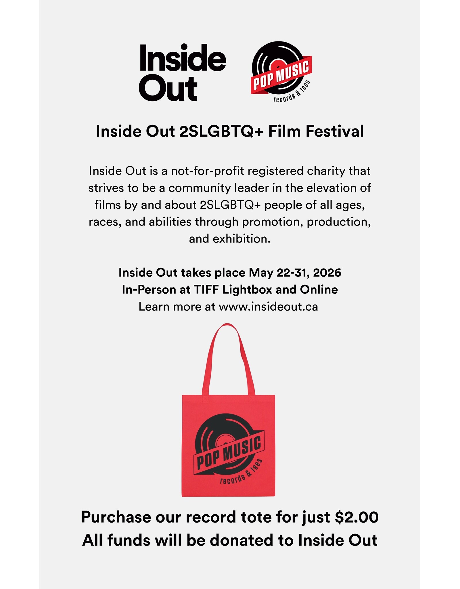 Pop Music Charity Tote