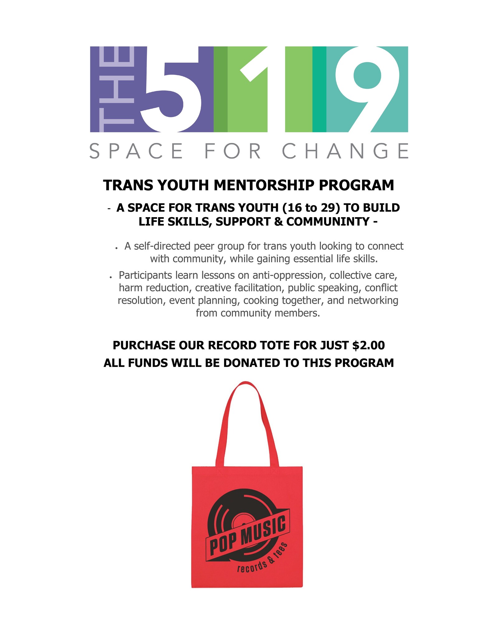Pop Music Charity Tote