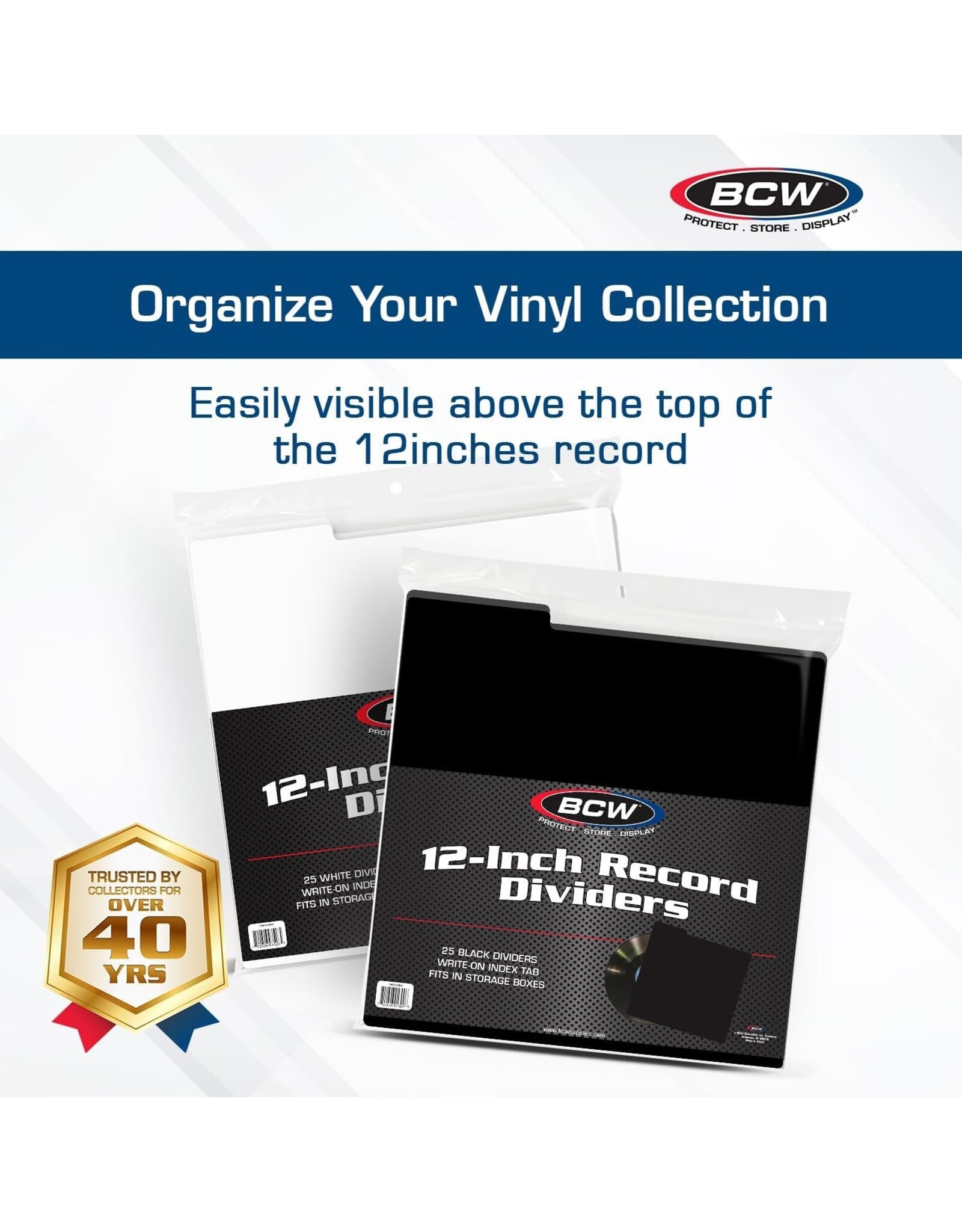 BCW / Vinyl Record Dividers (25 pack)
