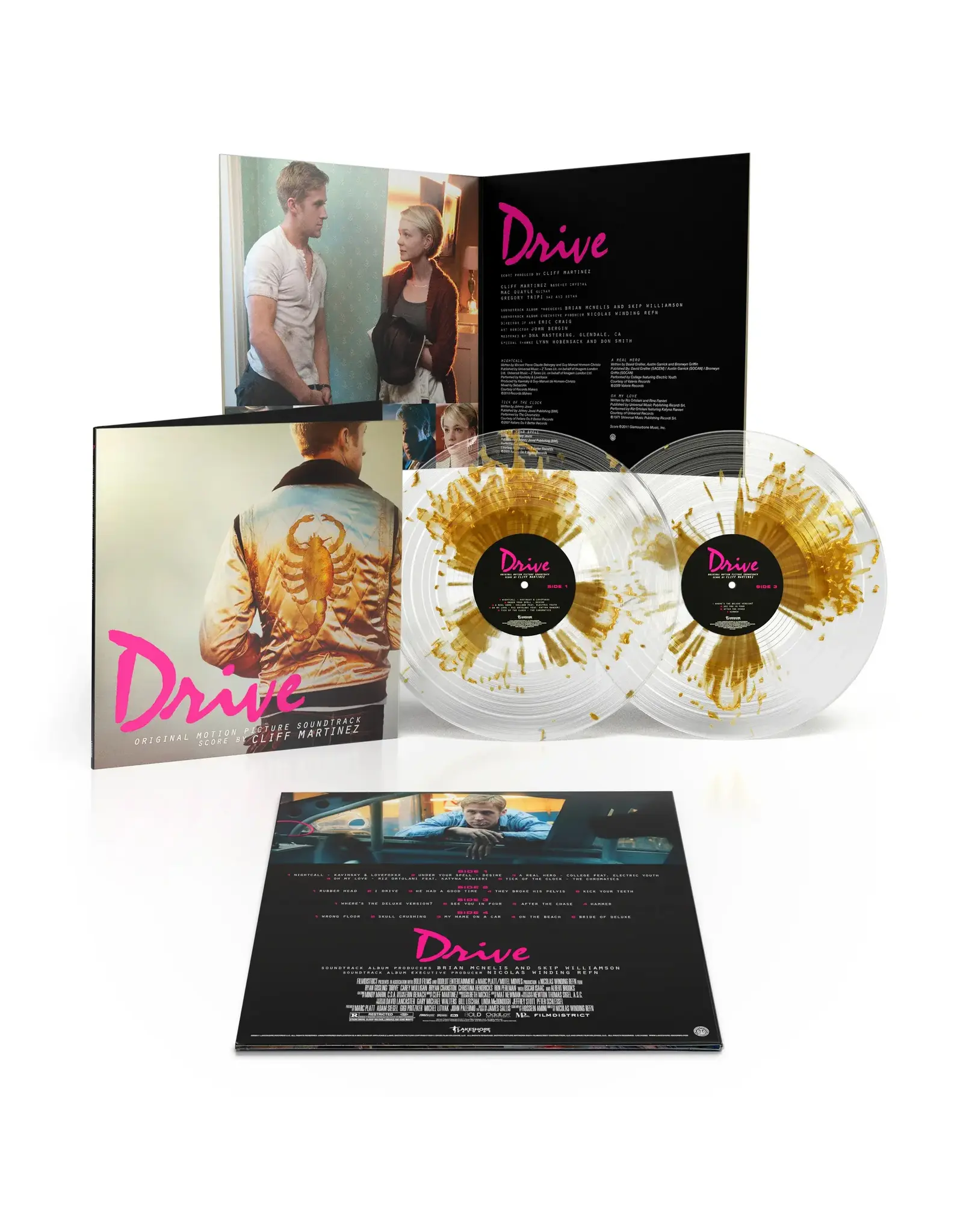 Cliff Martinez - Drive (Classic Jacket Cover Art) [Clear / Gold Splatter Vinyl]