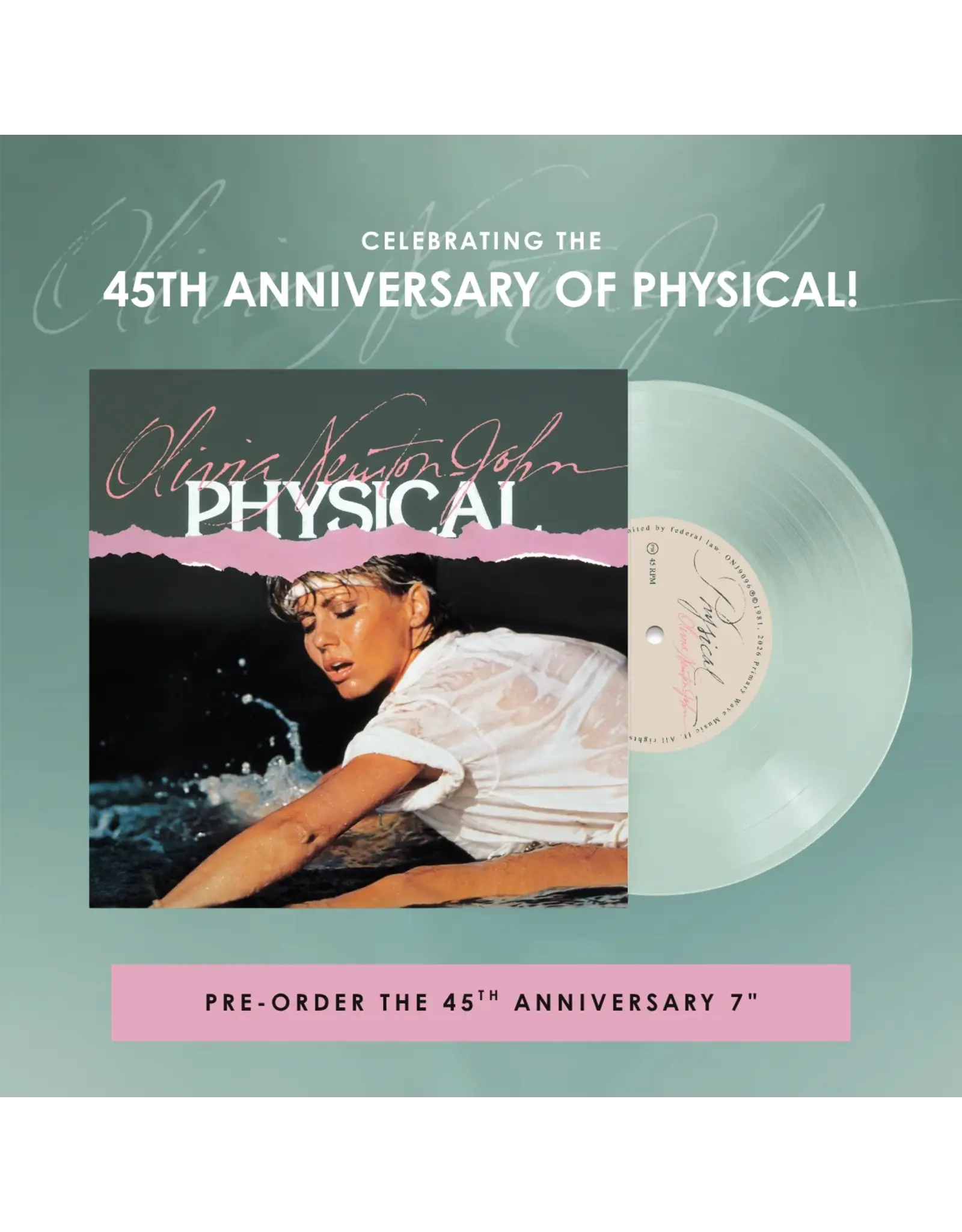 Olivia Newton-John - Physical (45th Anniversary) [7" Coke Bottle Clear Vinyl]
