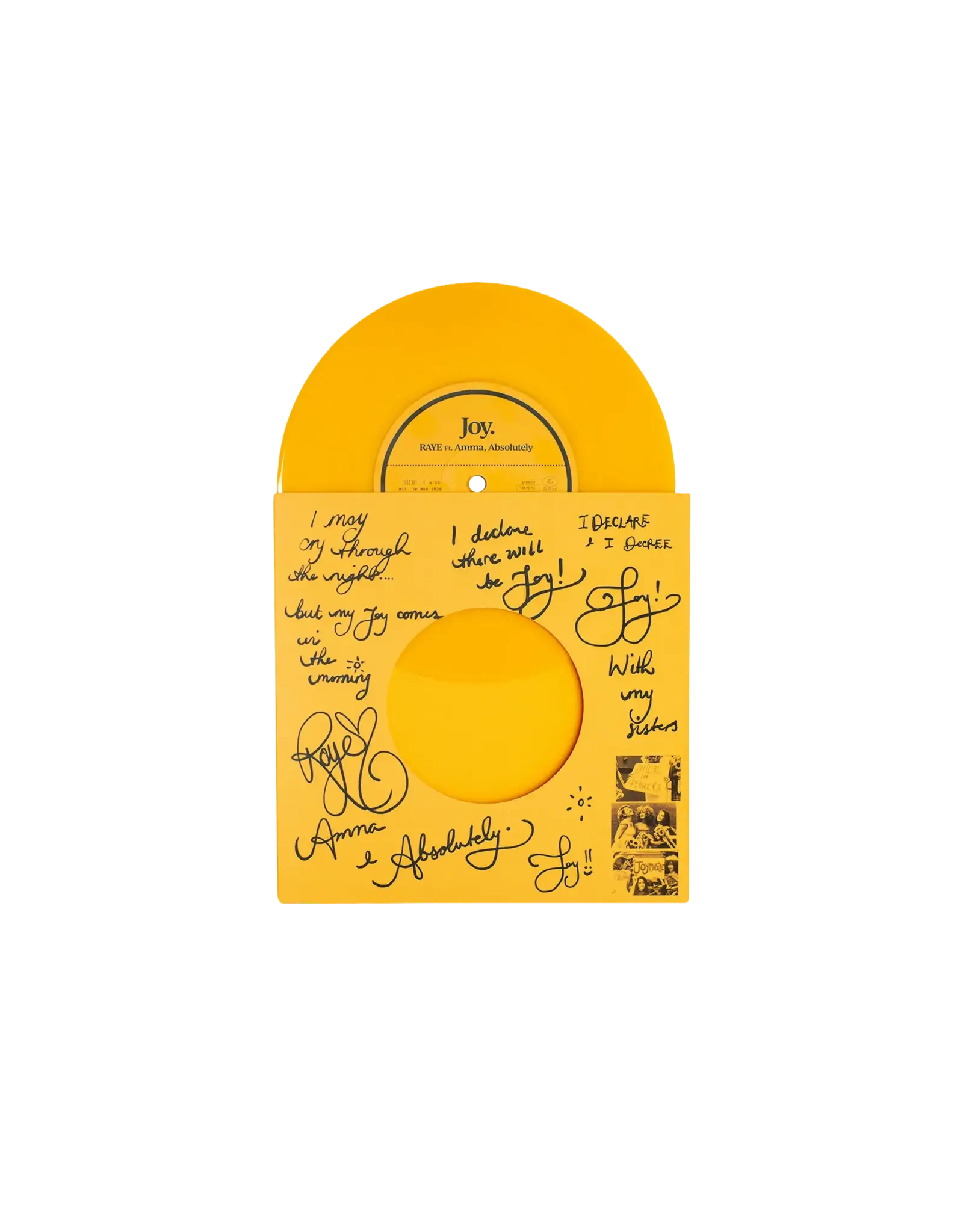 Raye - JOY. (feat. Amma & Absolutely) [7" Yellow Vinyl]
