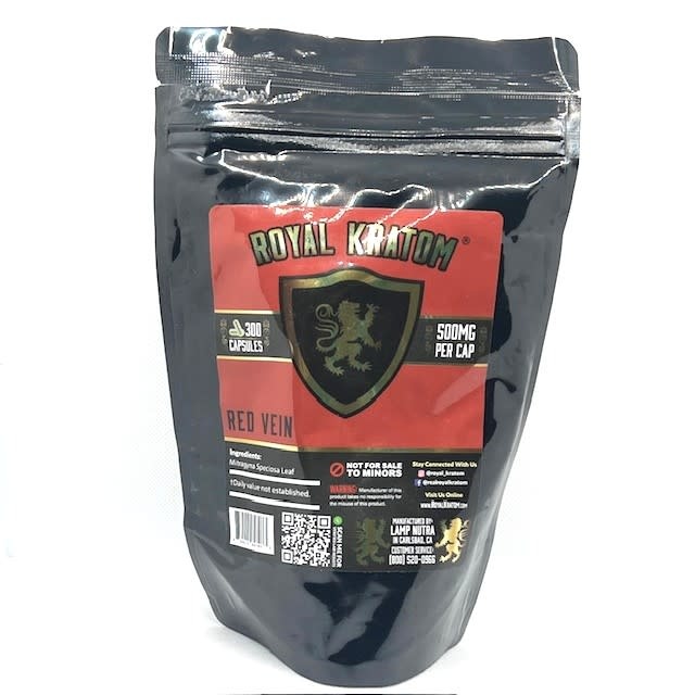 Royal Kratom  Red Vein 300 Capsules