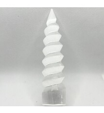 8" Selenite Spiral Tower