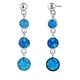 Lab Opal earrings 3 circles 925 Sterling