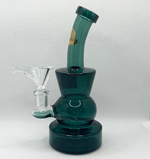 BH 4 80  Dark Green Glass Bubbler