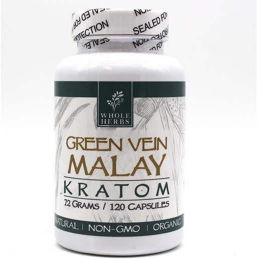Whole Herbs Kratom Green Malay Capsules 120 capsules