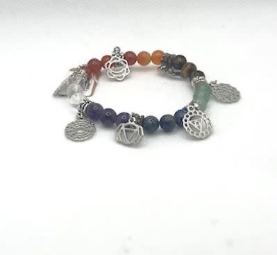 Chakra Stones Charm Bracelet