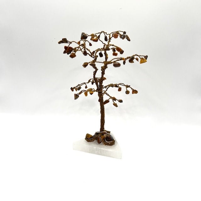 Handmade 7" Gem Tree - Tiger Eye by Kristine