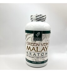 Whole Herb Kratom Green Malay 500 Caps