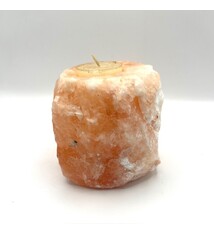 3.5" x 3.5"  Himalayan salt candleholder w/ tea candle