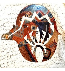 Roundish Southwestern Metal Wall Art - Powder coated Metal