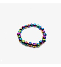 Rainbow Hematite Stone Bracelet - Elastic