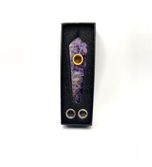 Amethyst Crystal Pipe 4 1/4"