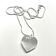 Selenite heart 1" on Stainless Chain