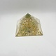 Handmade 4" square Healing Pyramid - Peeridot/Quartz by Kristine