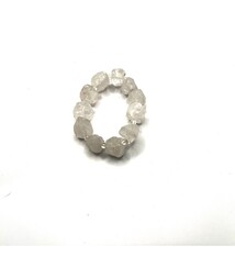 Clear Quartz Bracelet Chunks - elastic