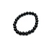 Black 8mm Obsidian Stone Bracelet - Elastic