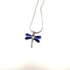 1" Dragonfly pendant-Lab Opal/Sterling Silver on 18"  Sterling Chain