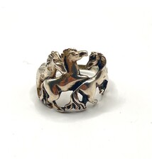 Frolicking Horses Ring size 9 - Sterling Silver