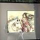 Native on white Horse framed in Green - Limited edition
