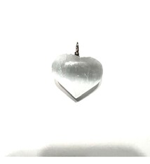 Selenite Heart pendant (no chain)