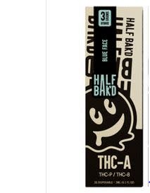 Half Bak'd THCA, THCP, D8 VAPE hybrid 3g Disposable Sativa