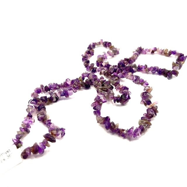 Amethyst 36" chip necklace