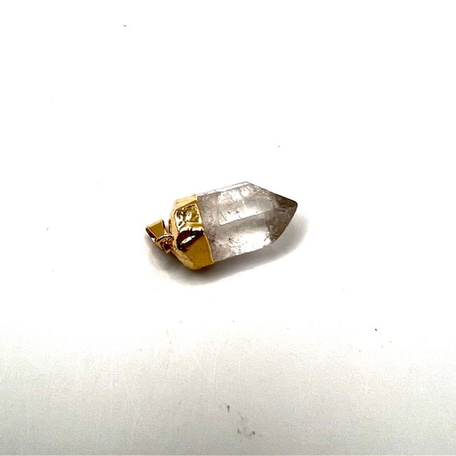 Quartz Crystal Point  (est 3/4") w/ drilled hole