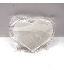 Selenite Heart slab 3"