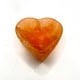 Selenite salmon color heart bowl 3.25"