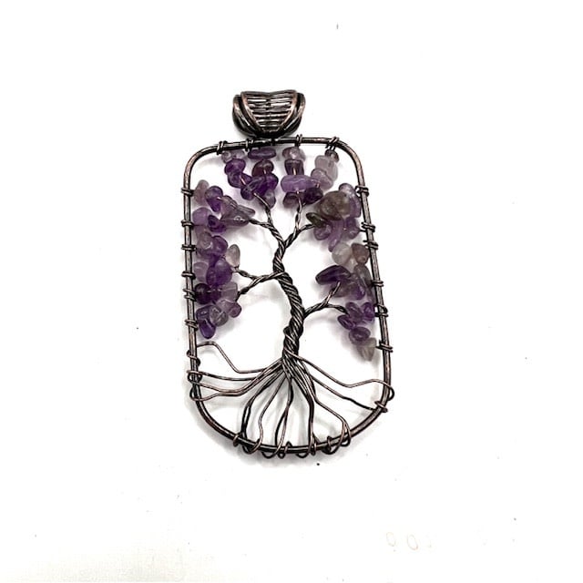 2 1/2" Tree of Life Pendant  Bronze Wire