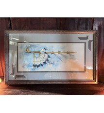 Feather and Stick Framed Picture