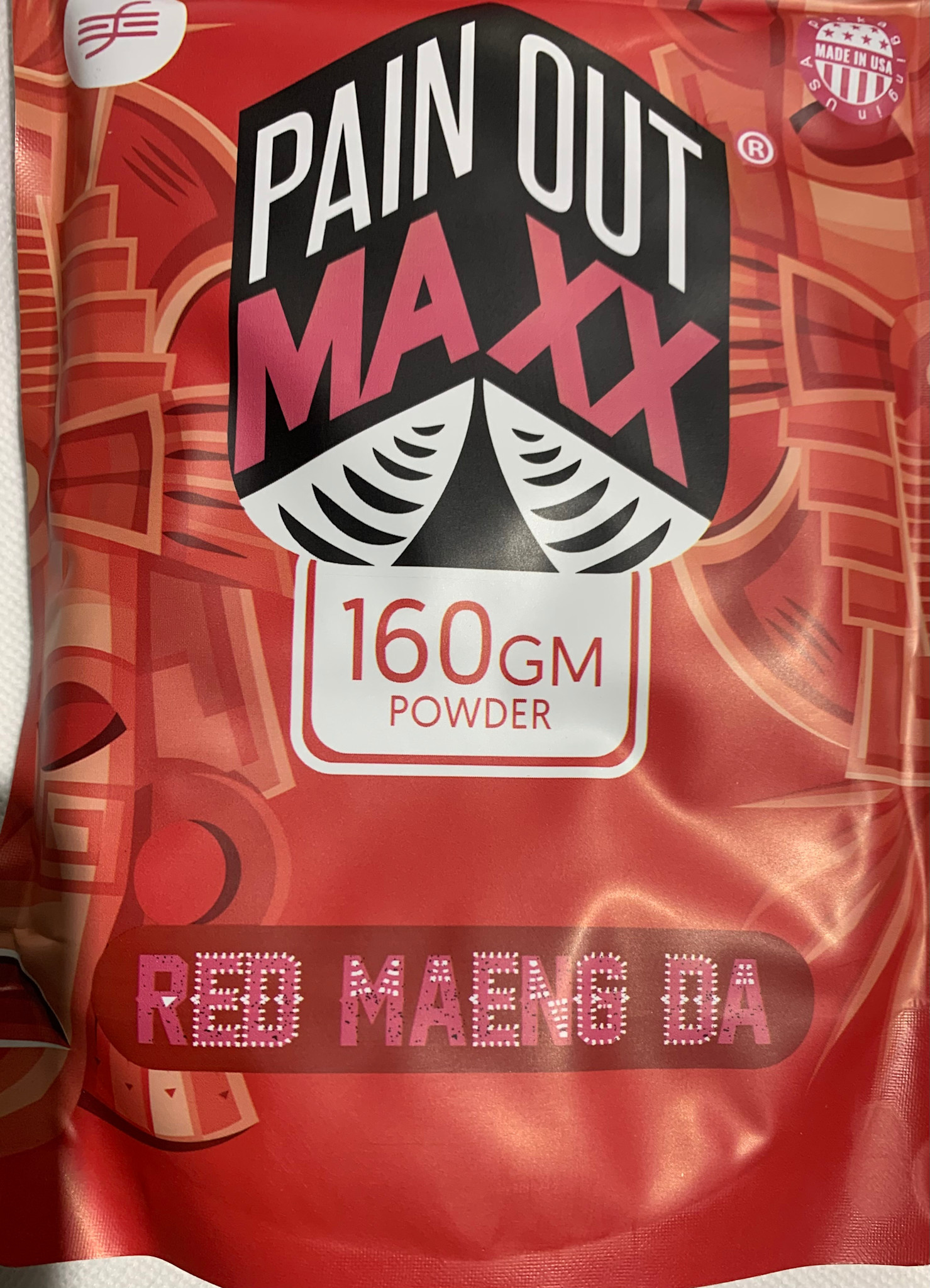 Painout Max Kratom 160g Powder Red Maeng Da