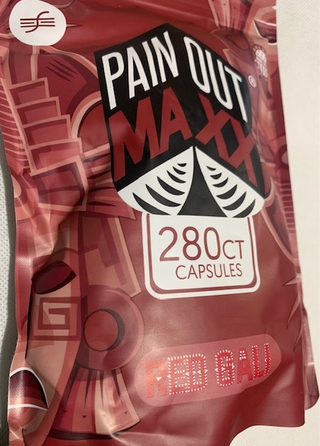 Painout Max 280 capsules Red Bali kratom