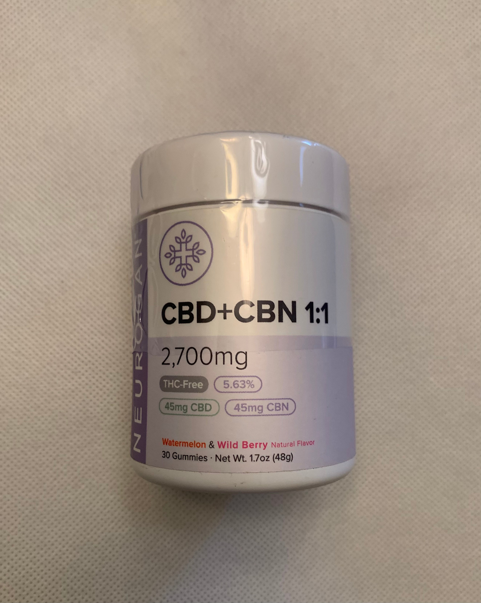 Neurogan CBD/CBN Sleep Gummies THC free 2700mg