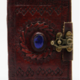 Small Stone Eye Leather Embossed Journal 3.5 X 5 Inches With Metal Lock
