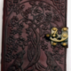 Wolf With Tree Of Life Leather 5x7  Embossed Journal