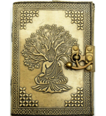 Buddha/Tree of Life Leather Embossed Journal