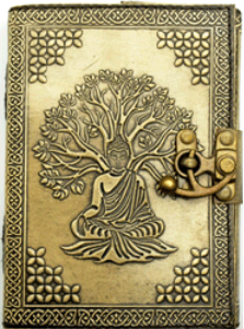 Buddha/Tree of Life Leather Embossed Journal